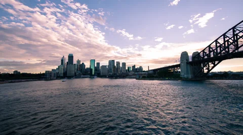 Time lapse Sydney Harbour Sunset 1080 PAL Stock Footage 33547605