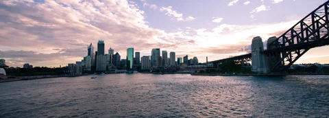 Time lapse Sydney Harbour Sunset CinemaScope 266ND NTSC Stock Footage 33548122