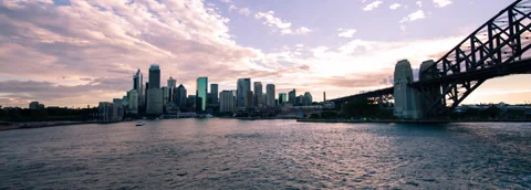 Time lapse of Sydney Harbour Sunset CinemaScope 266ND PAL Stock Footage 33548713
