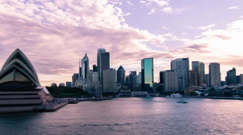 Time lapse Sydney Harbour Sunset PAL Video stock 33552226