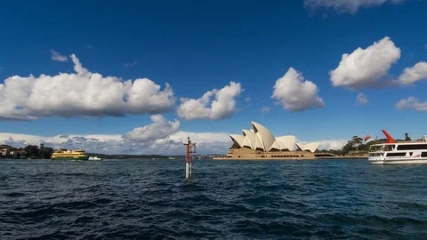 Time Lapse Sydney Opera House captured from Harbour Bridge Video stock 72381213