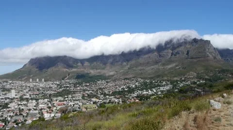 Time lapse of table mountain, cape town, south africa Stock Footage