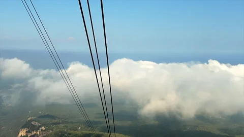 Time lapse of Tahtali cable car. Stock Footage 281055700