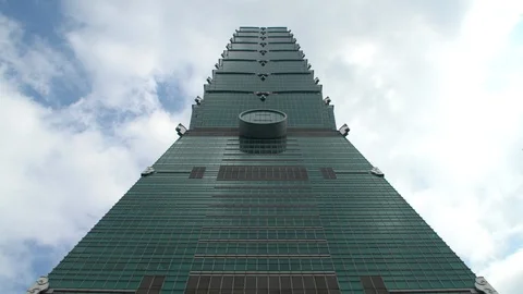 Time Lapse of Taipei 101 Skyscraper in Taipei Taiwan Stock Footage 87206490