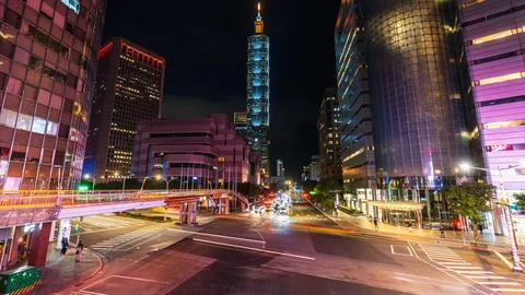 Time lapse of taiwan traffic Stock Footage 121898222