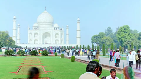 Time lapse of Taj Mahal Видео 45945026