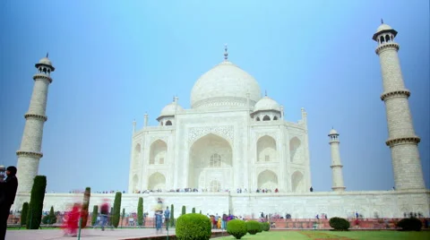 Time lapse of Taj Mahal Stock Footage 45945267