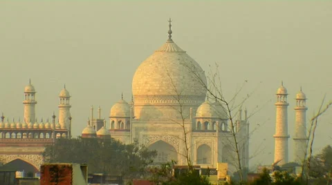 Time Lapse At the Taj Mahal Stock Footage 52821779