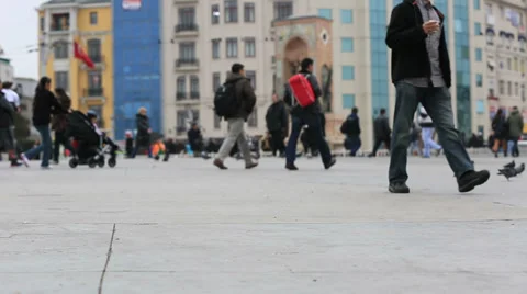 Time lapse taksim square 2 Stock Footage 35872960