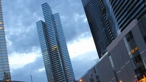 Time Lapse of Tall Building on Las Vegas Strip - 4K - 3840x2160 Stock Footage 109144671