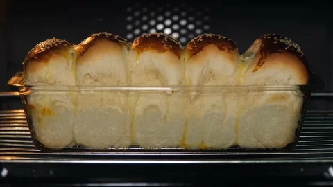 Time Lapse. Tangzhong Bread Stock Footage 132276964