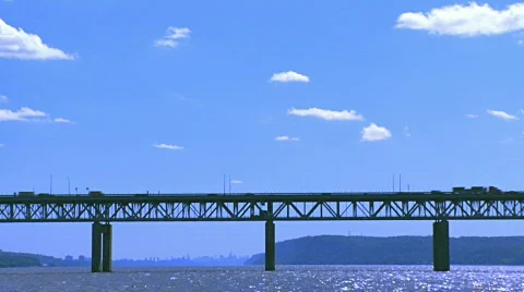 Time Lapse  - Tappan Zee Bridge Stock Footage 848895