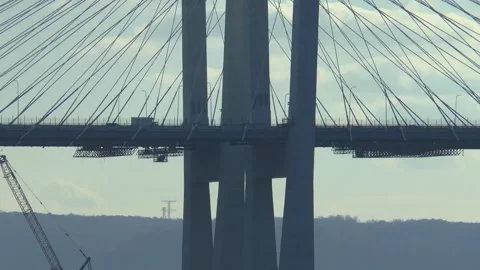 Time Lapse Tappan Zee Bridge Hudson River Stock Footage 156087392