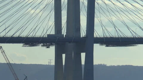 Time Lapse Tappan Zee Bridge Hudson River Stock Footage 156087881