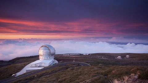 Time lapse of telescopes Stock Footage 245435799