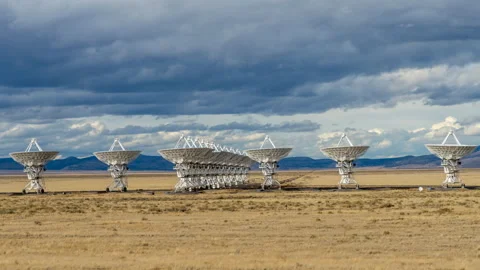 Time Lapse of the Telescopes at Very Large Array Stock Footage 256158003