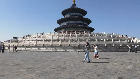 Time-Lapse of Temple of Heaven in Beijing Vídeos de archivo 337303963