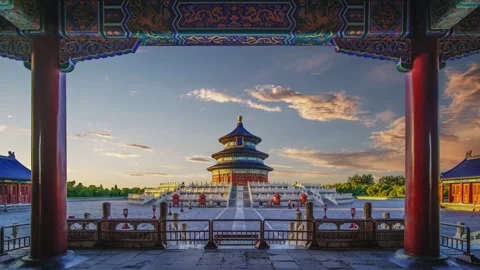 Time-lapse of Temple of Heaven, Beijing Vídeos de archivo 339170995