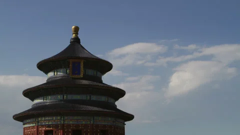 Time Lapse   Temple of Heaven Prayer Hall  Beijing China Stock Footage 140471920
