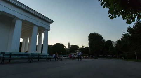 Time lapse of the Theseus Temple at dusk Stock Footage 59329288