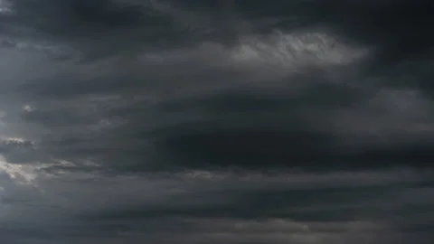 Time lapse of threatening dark clouds forming in the sky, storm is approaching Stock Footage 159427471
