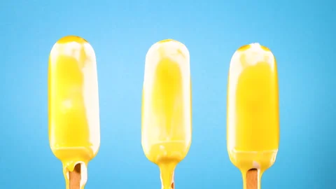 Time-Lapse of Three Melting Ice Pops Video stock 270045503