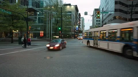 Time lapse through the streets of vancouver bc including lions gate bridge Vidéo 11240730