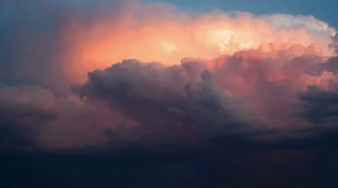 Time lapse of thundercloud with lightnings Stock Footage 26716771