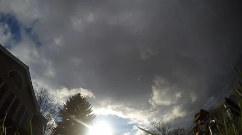 Time Lapse of Thundersnow happening as winter storm passes overhead Stock Footage 66435271