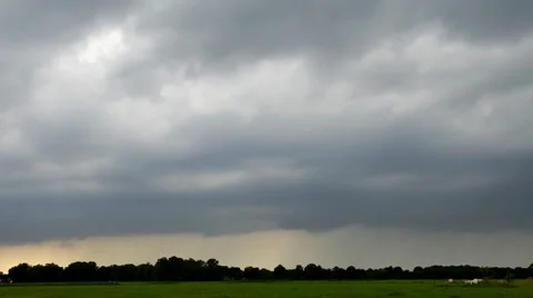 Time lapse of thunderstorm and rain coming over the Netherlands Stock Footage 61166405