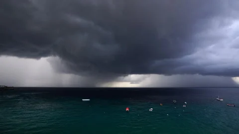 Time-lapse with thunderstorm and tornado... | Stock Video | Pond5