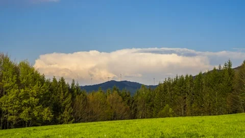 Time Lapse Thunderstorm Clouds Forest Summer Schwarzwald 4K Stock Footage 176836024