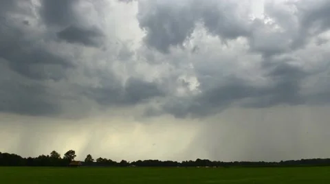 Time lapse of thunderstorm with heavy rain Stock Footage 65223780