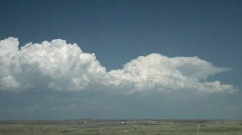 Time Lapse of Thunderstorms Forming over Great Plains Stock Footage 54746695