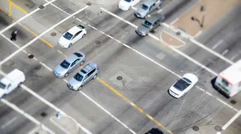 Time Lapse Tilt Shift of Traffic In Downtown San Francisco Stock Footage 24865190