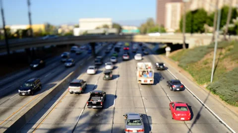 Time Lapse of Tilt Shift Traffic - Los Angeles Stock Footage 31746480