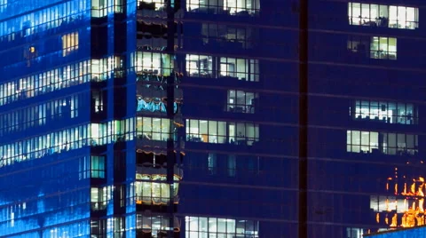 Time lapse tilt up window building 库存影片 54622343