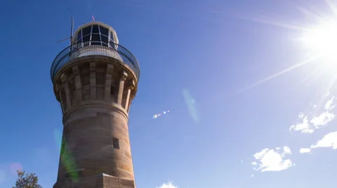Time Lapse tilting up a Lighthouse at Palm Beach 115GYPBL NTSC Stock Footage 26363029