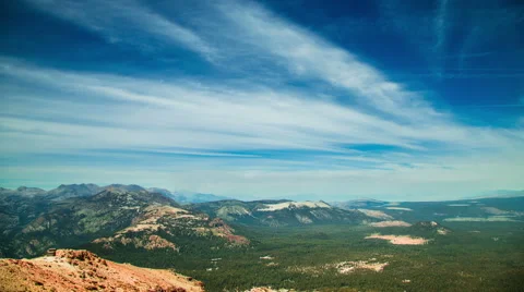 Time Lapse - Time Lapse - Beautiful Clouds Moving Over Mountain Ranges Stock Footage 55331169