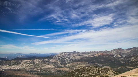 Time Lapse - Time Lapse - Beautiful Clouds Moving Over Mountain Ranges Stock Footage 61737850