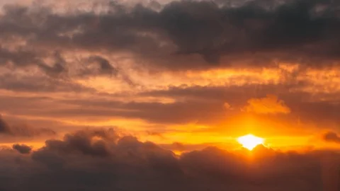 Time Lapse Time-lapse From Day To Night Sunset Sky Background. Natural Bright Stock Footage