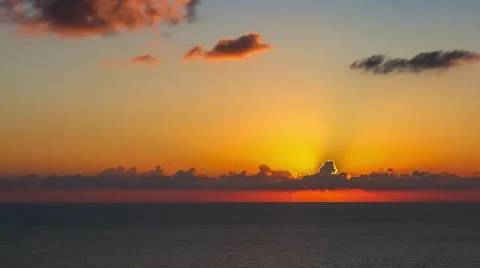 Time lapse timelapse of clouds crossing the sky at sunset Stock Footage 65120507