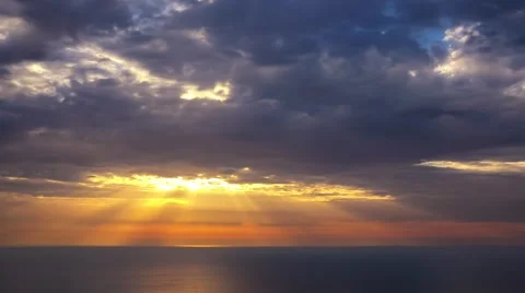 Time lapse timelapse of clouds crossing the sky at sunset Stock Footage 65174962