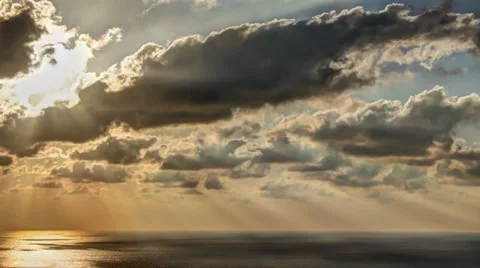 Time lapse timelapse of clouds crossing the sky at sunset Stock Footage 65175054