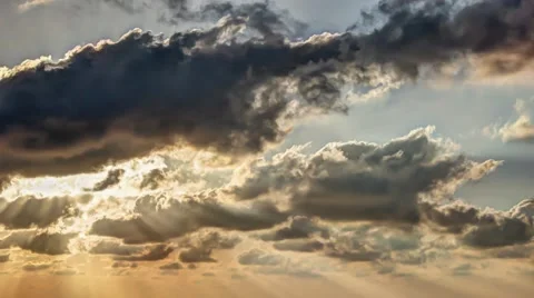 Time lapse timelapse of clouds crossing the sky at sunset Stock Footage 65175079
