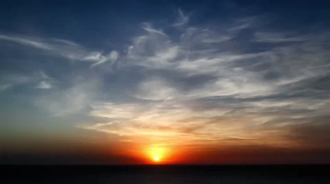 Time lapse timelapse of clouds crossing the sky at sunset Stock Footage 65175146