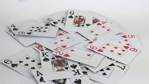Time lapse, timelapse, playing cards, fast motion, reverse effect, casino, Stock Footage 132723756