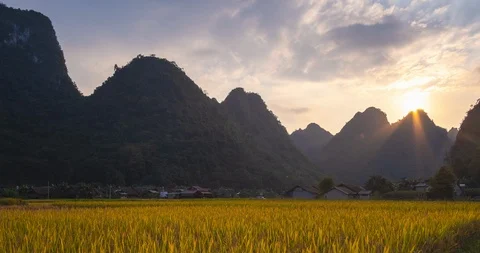 Time lapse, timelapse sunset sky cloud landscape Stock Footage 101815138