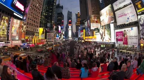 Time lapse of Times Square, Manhattan, New York, USA Stock Footage 8983120
