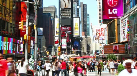 Time lapse of Times Square traffic at daytime Stock Footage 22497744